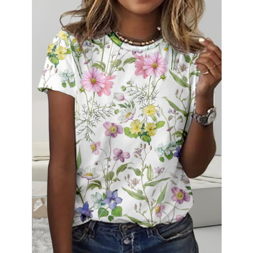 Floral Simple T-Shirt